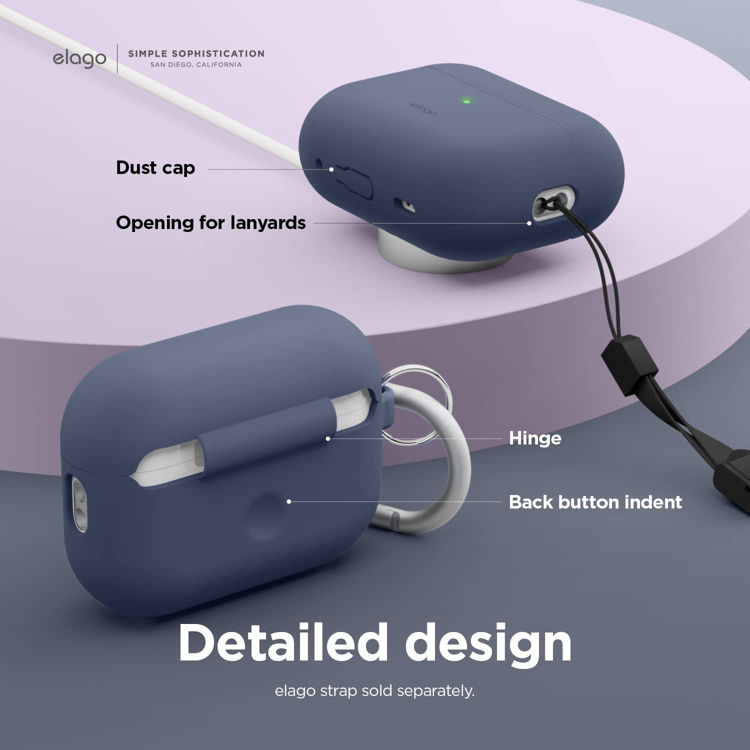 صورة Elago Silicone Hang Case for AirPods Pro 2nd Gen - Jean Indigo