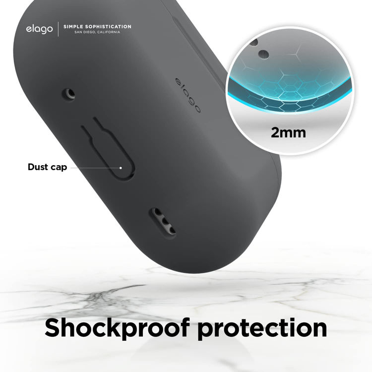صورة Elago Silicone Hang Case for AirPods Pro 2nd Gen - Dark Gray