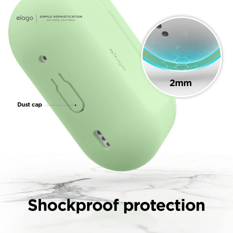 صورة Elago Silicone Hang Case for AirPods Pro 2nd Gen - Pastel Green