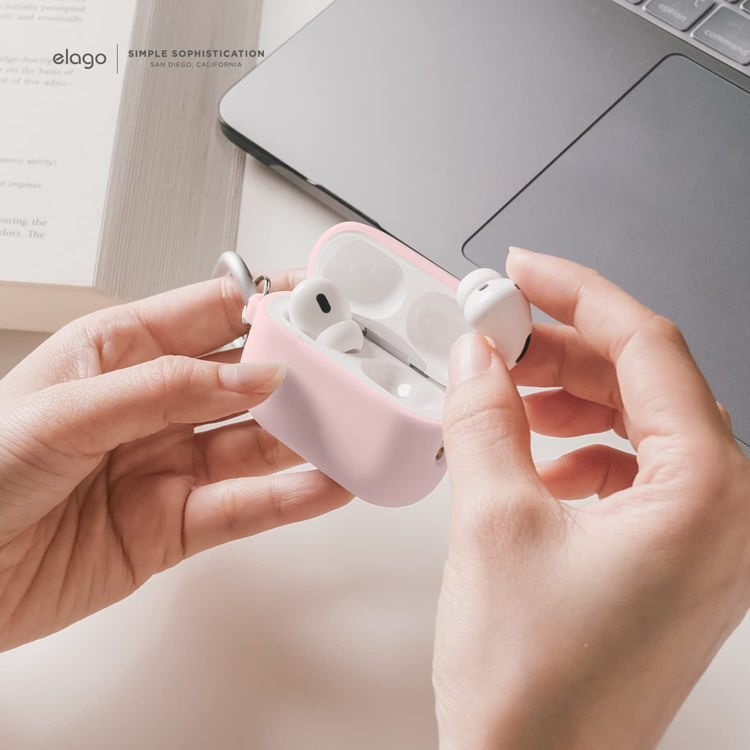 صورة Elago Silicone Hang Case for AirPods Pro 2nd Gen - Lovely Pink