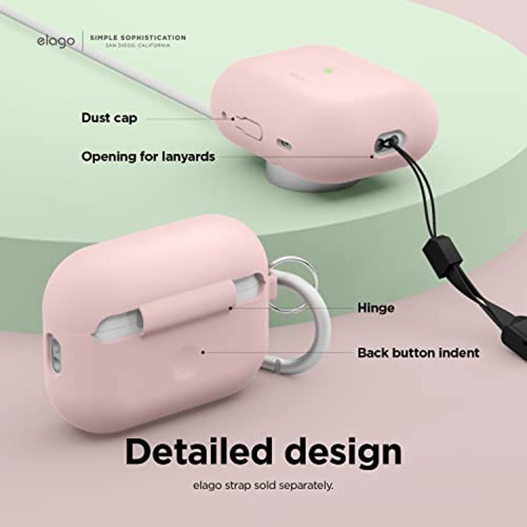 صورة Elago Silicone Hang Case for AirPods Pro 2nd Gen - Lovely Pink