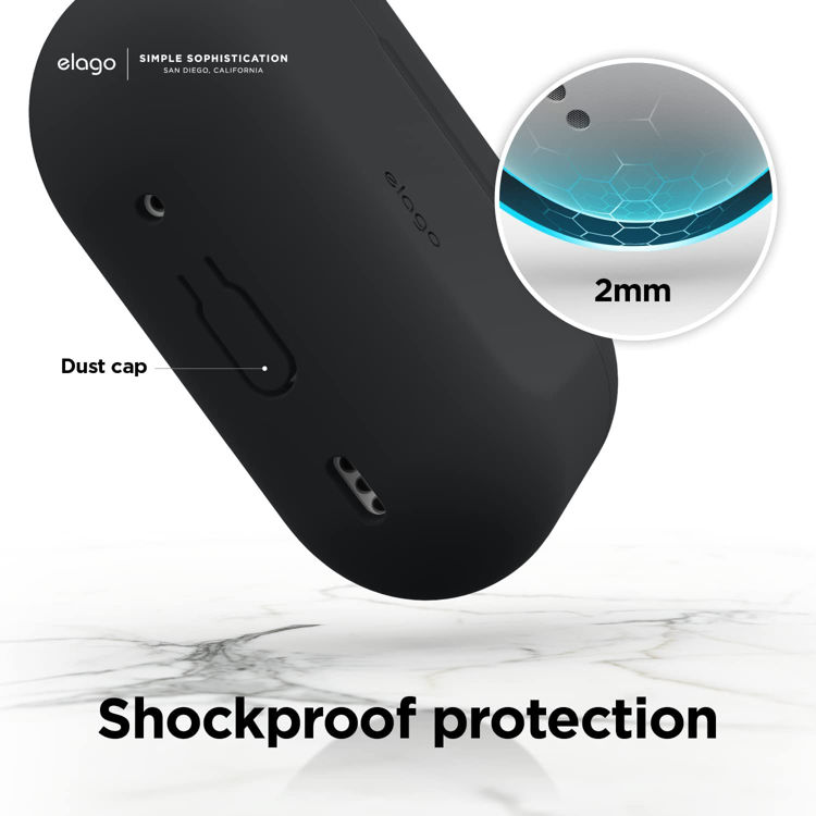 صورة Elago Silicone Hang Case for AirPods Pro 2nd Gen - Black