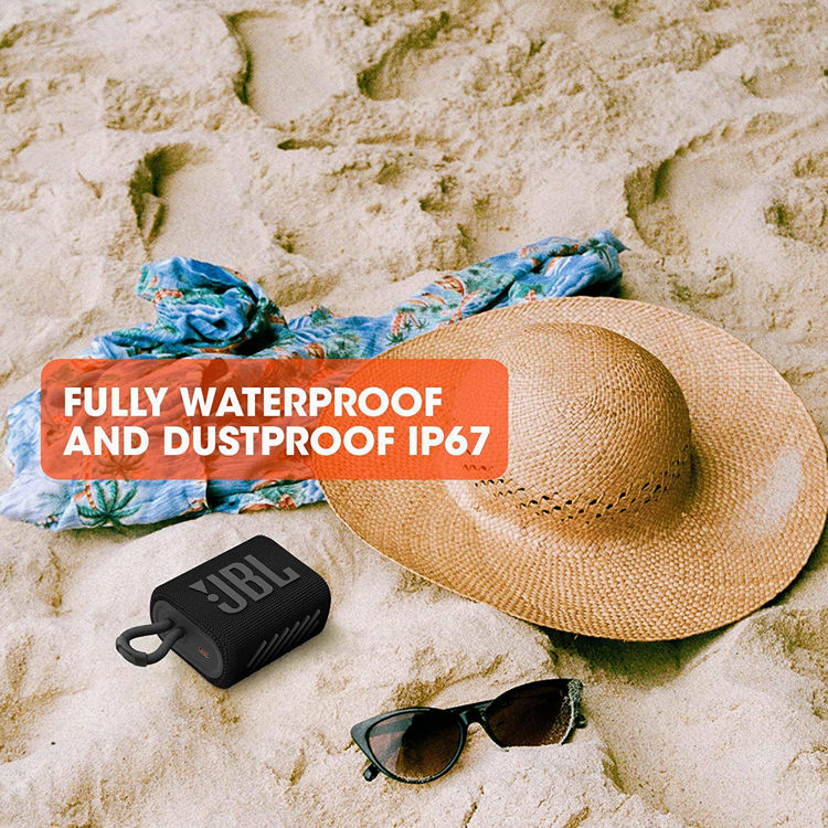 صورة JBL Go 3 Portable Waterproof Speaker - Black
