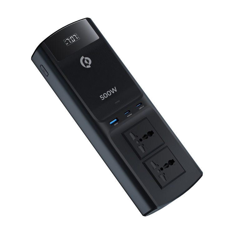صورة Powerology 500W Universal Multi-Port Car Inverter with Dual USB-C Output