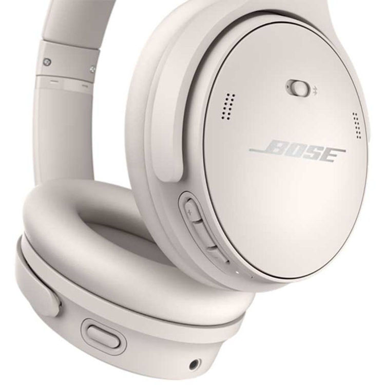صورة Bose QuietComfort 45 Noise-Canceling Wireless Over-Ear Headphones (White Smoke)