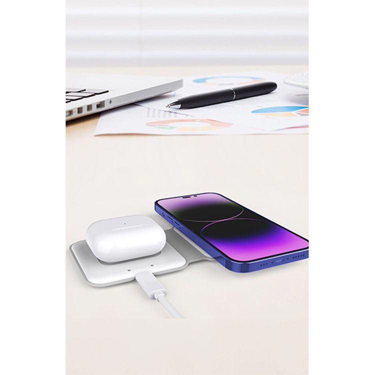 صورة SWISS MILITARY MAGSAFE POWER 2 IN 1 FAST WIRELESS CHARGER MC-WHITE
