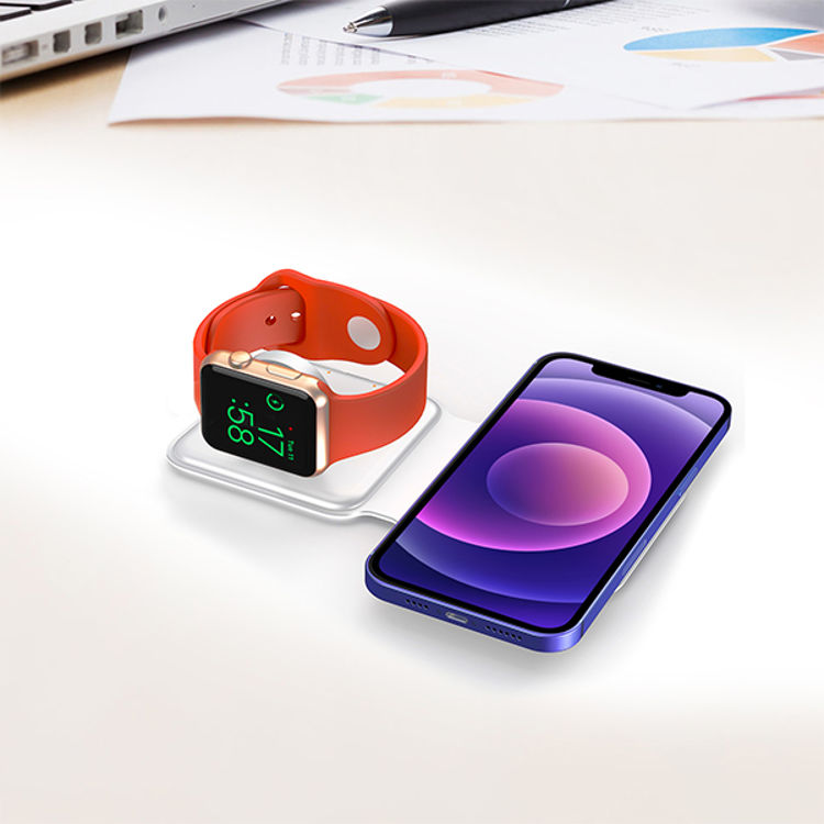 صورة SWISS MILITARY MAGSAFE POWER 2 IN 1 FAST WIRELESS CHARGER MW-WHITE