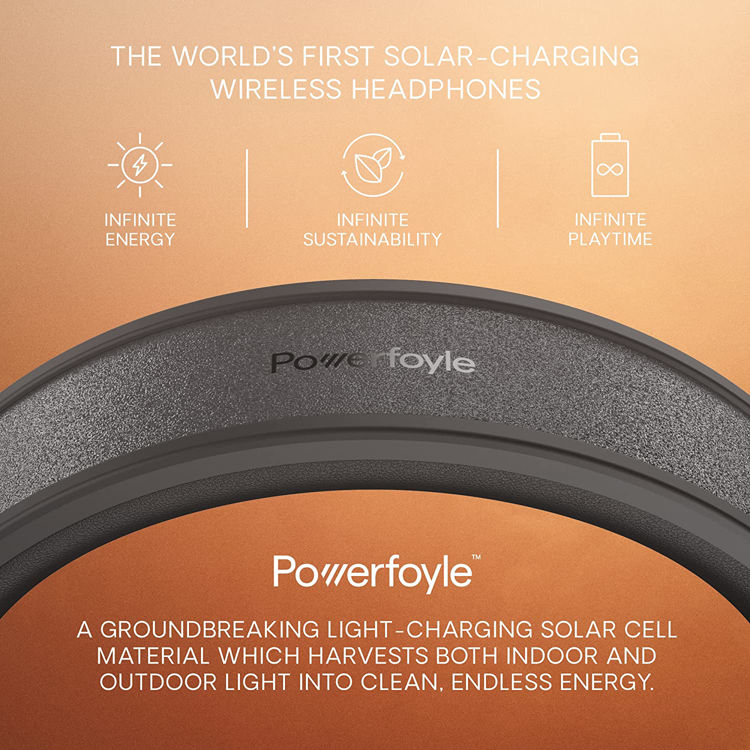 صورة Urbanista Los Angeles Solar Powered Wireless Bluetooth Noise-Cancelling Headphones - Midnight Black