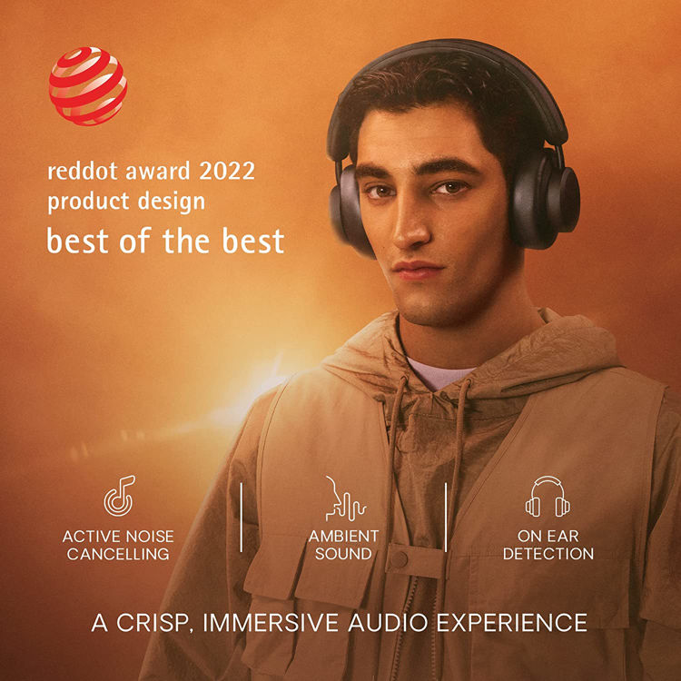 صورة Urbanista Los Angeles Solar Powered Wireless Bluetooth Noise-Cancelling Headphones - Midnight Black