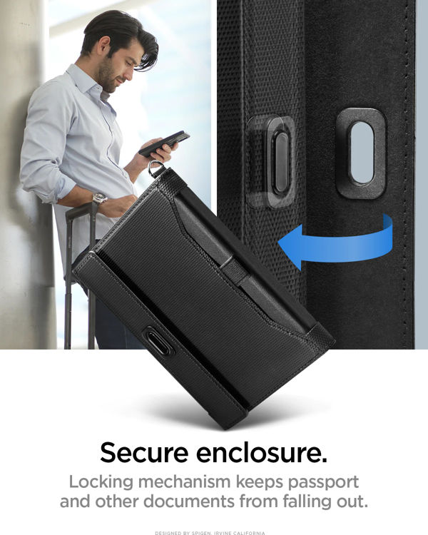 صورة SpigenSpigen Card Holder Passport Wallet Travel Documents Organizer 