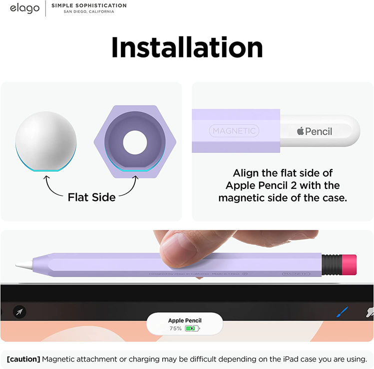 صورة ELAGO CLASSIC CASE for Apple Pencil 2nd Gen Lavender