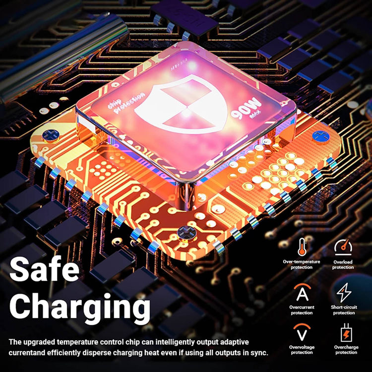 صورة ACEFAST 90W 4-IN-1 Car Charger With LED Digital Display 