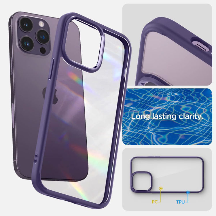 صورة SPIGEN ULTRA HYBRID APPLE IPHONE 14 PRO DEEP PURPLE_ACS05577