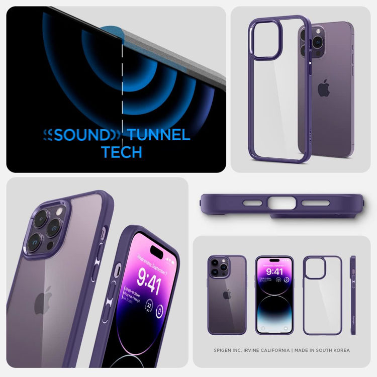 صورة SPIGEN ULTRA HYBRID APPLE IPHONE 14 PRO DEEP PURPLE_ACS05577