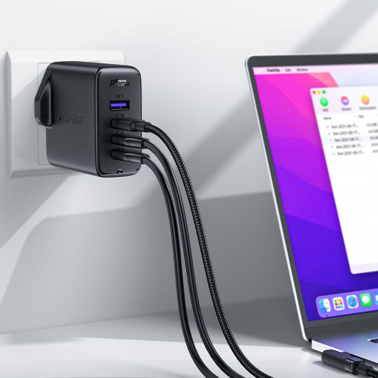 Picture of ACEFAST A44 PD 100W GaN USB-C USB-A 3-Ports Charger