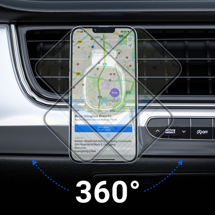 صورة Acefast Magnetic Car Phone Holder for Ventilation Grille Gray