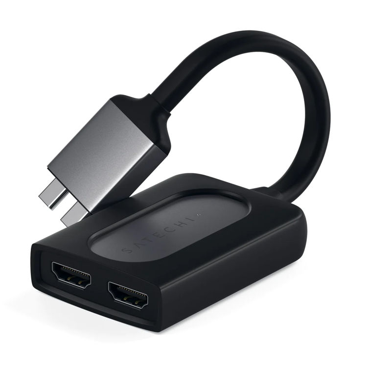 Picture of SATECHI ADAPTER TYPE-C DUAL HDMI ADAPTER SPACE GREY