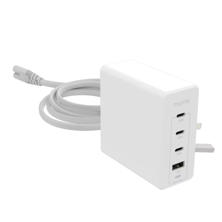 صورة Mophie Wall Adapter USB-C PD Hub 120W GaN-White
