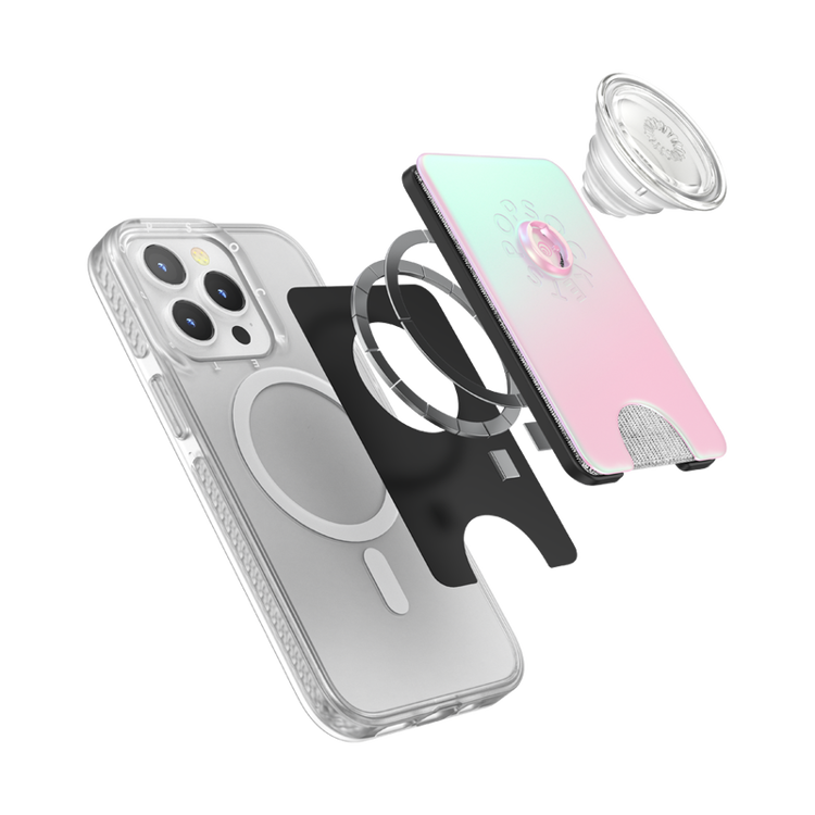 صورة PopSockets - PopWallet Plus for Apple MagSafe - Mermaid Pink