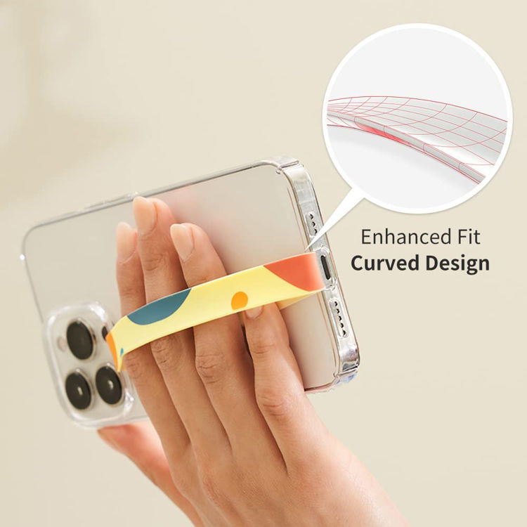 صورة Silicone Phone Grip Holder, Wireless Charging Compatible, Sinji loop Holstein Pink