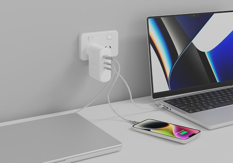 صورة CYGNETT POWERMAXX 100W Multiport GaN Wall Charger