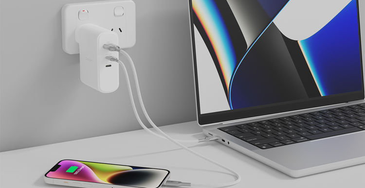 صورة CYGNETT POWERMAXX 100W Multiport GaN Wall Charger