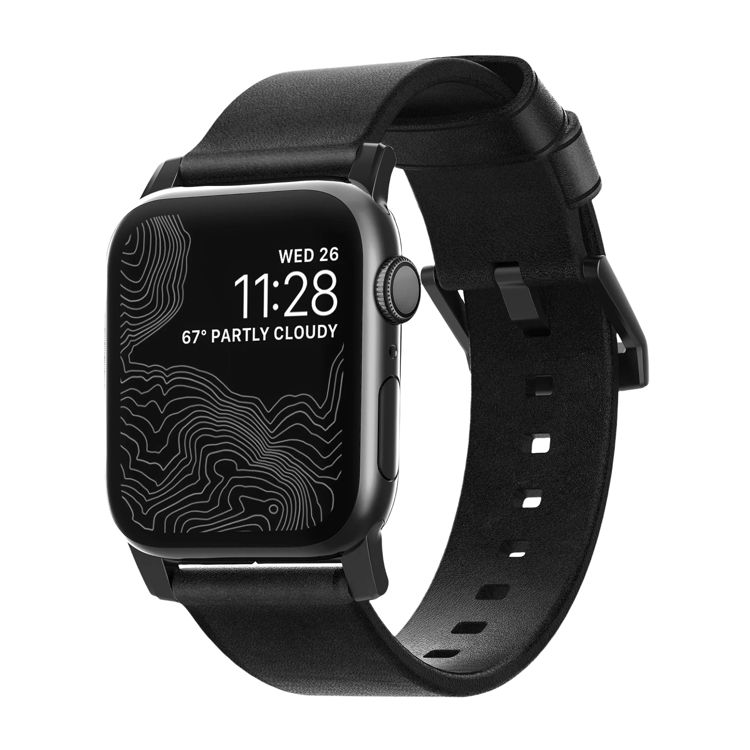 صورة Nomad Modern Leather Strap for Apple Watch - 44mm/45/49mm – Black
