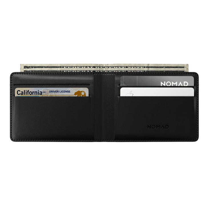 صورة Nomad Bifold Leather Wallet -  Black