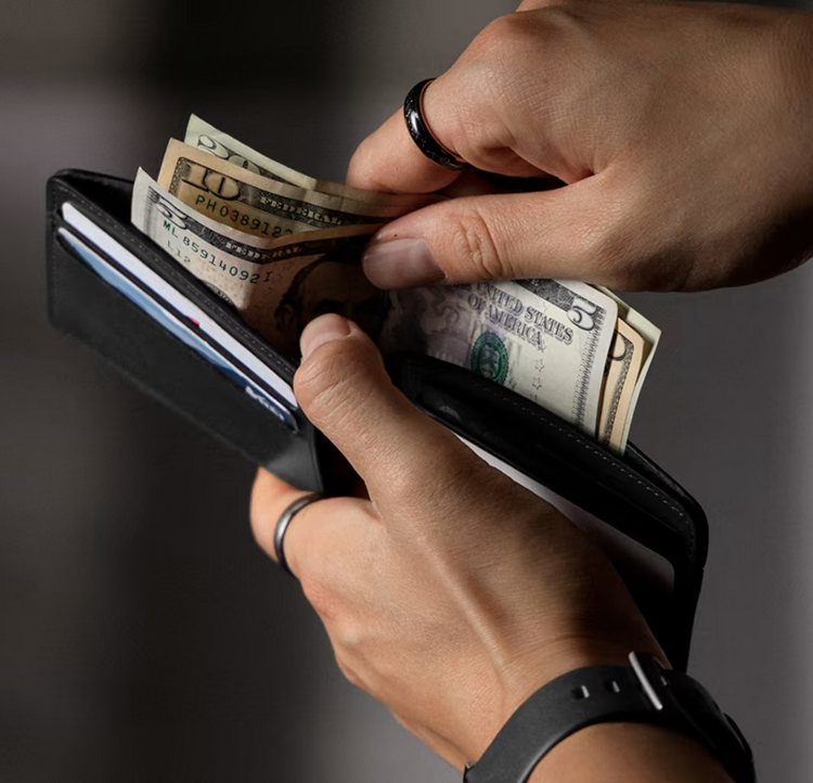 صورة Nomad Bifold Leather Wallet -  Black