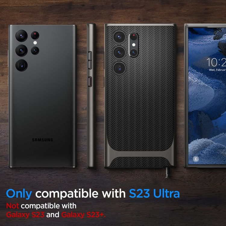 صورة Spigen Neo Hybrid Case Compatible with Samsung Galaxy S23 Ultra 5G - Gunmetal