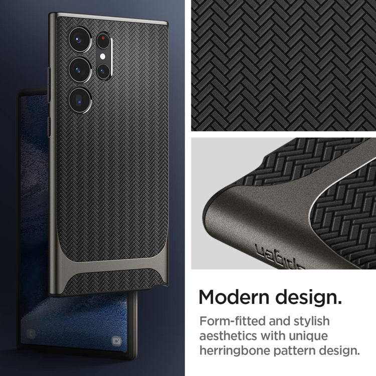 صورة Spigen Neo Hybrid Case Compatible with Samsung Galaxy S23 Ultra 5G - Gunmetal
