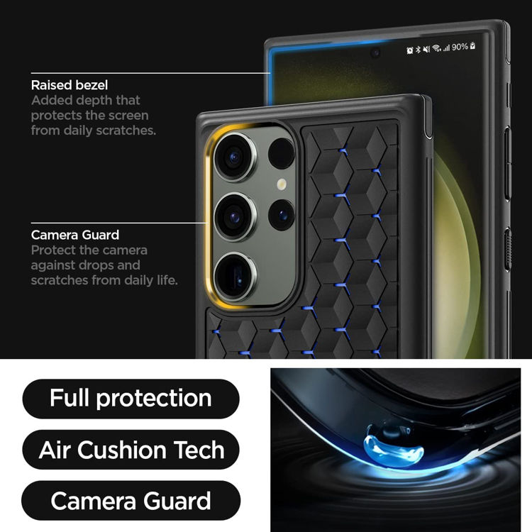 صورة Spigen Cryo Armor Designed for Galaxy S23 Ultra Case (2023) - Matte Black_ACS05616