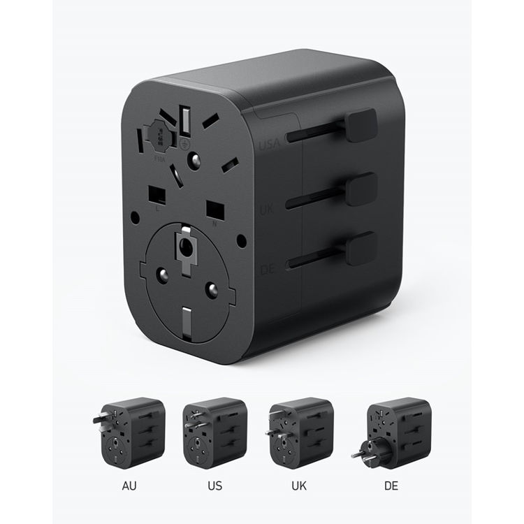 Picture of ANKER 312 Outlet Extender 30W With 3 USB Ports - Black