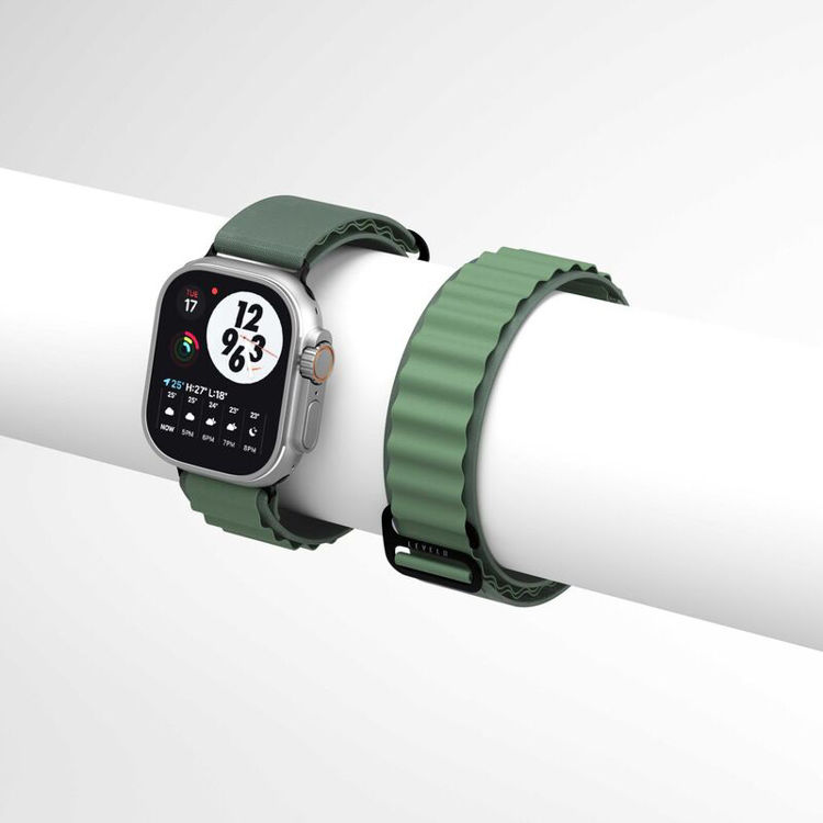صورة Levelo Ace Loop Nylon Strap for Apple Watch 49/45mm - Green