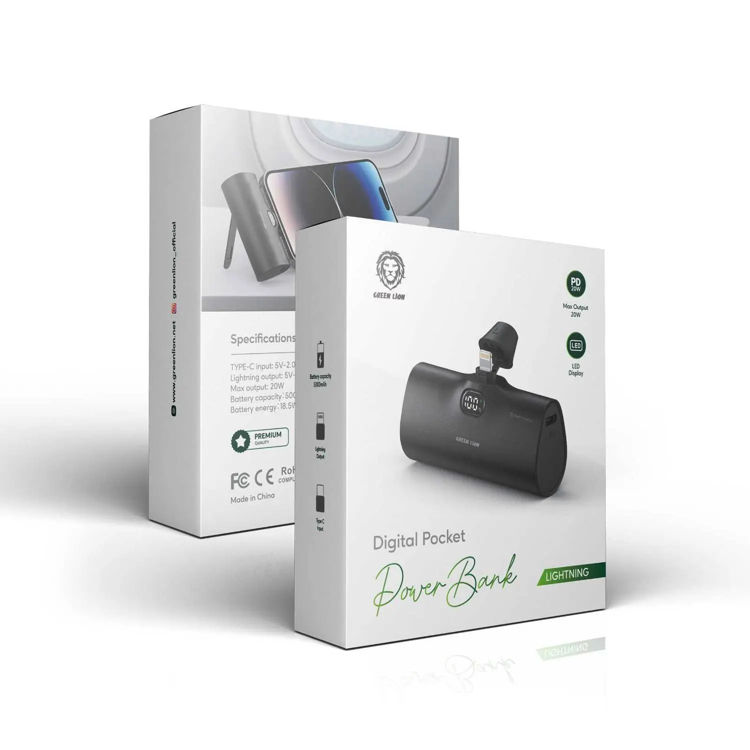 صورة Green Lion Digital Pocket Power Bank - Black