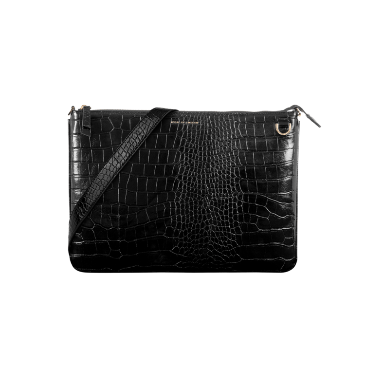 Picture of IDEAL OF SWEDEN Laptop Bag BLACK CROCO 13 inch