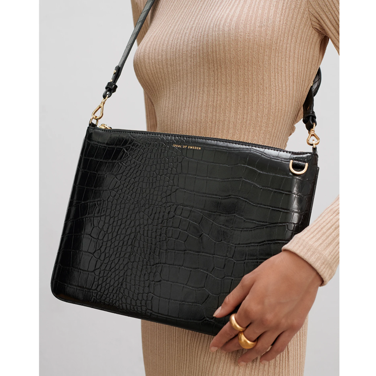 صورة IDEAL OF SWEDEN Laptop Bag BLACK CROCO 13 inch