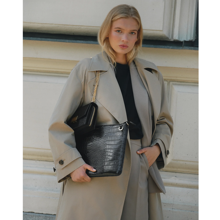 صورة IDEAL OF SWEDEN Laptop Bag BLACK CROCO 13 inch