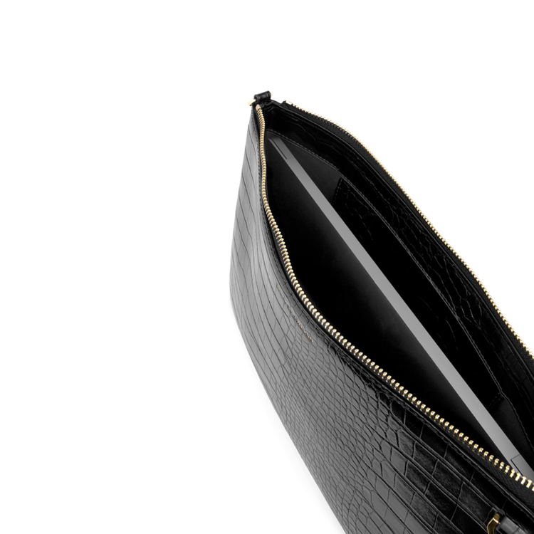 صورة IDEAL OF SWEDEN Laptop Bag BLACK CROCO 13 inch