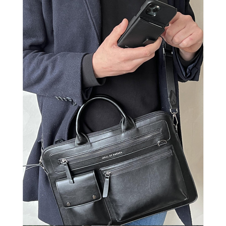 صورة IDeal of Sweden Leather Laptop Bag -Black