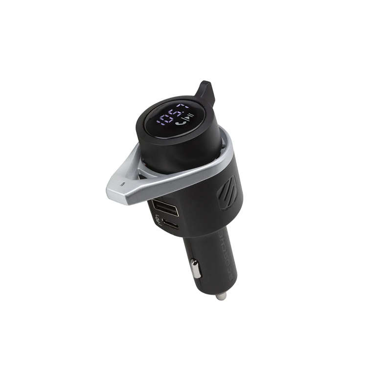 صورة Scosche Bluetooth Power Delivery FM Transmitter 12W USB-A and 18W USB-C - Black_BTFMPD3SR-SP