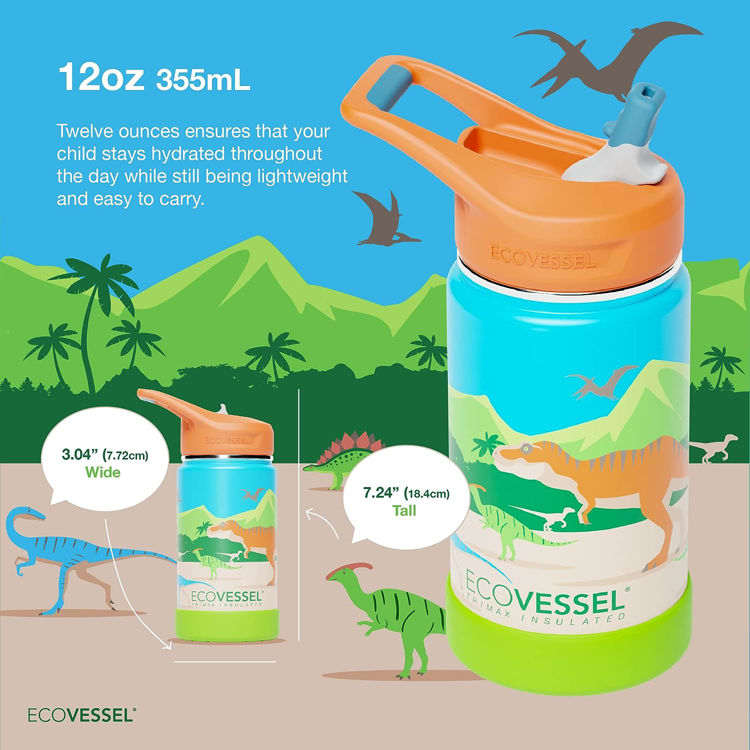 صورة FROST 12oz Kids Trimax Straw Top Stainless Steel BPA Free Outerspace_FRST12OU