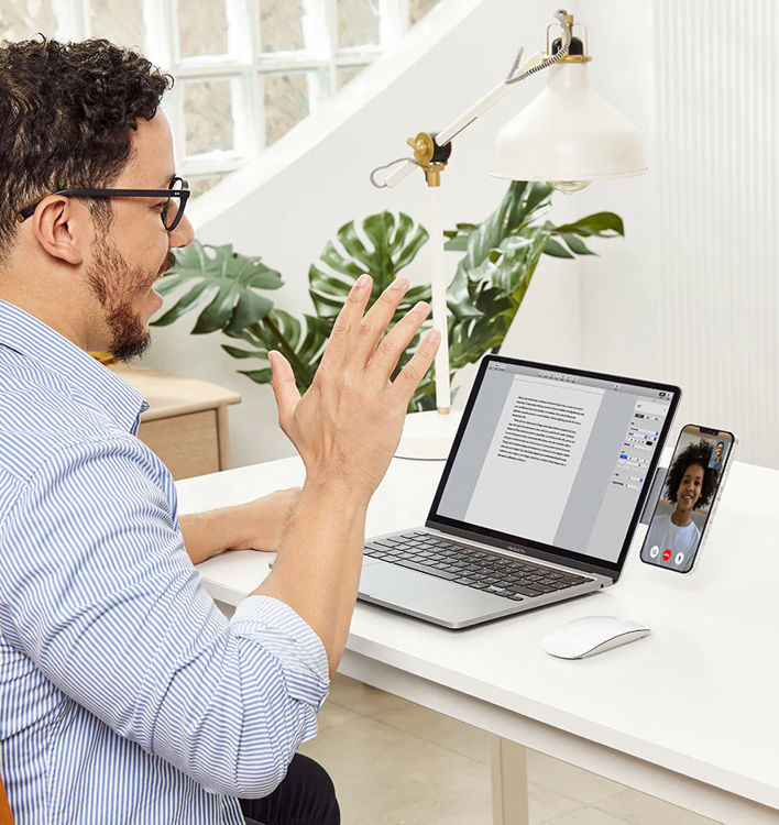 Picture of Snap Laptop Phone Holder-Space Grey