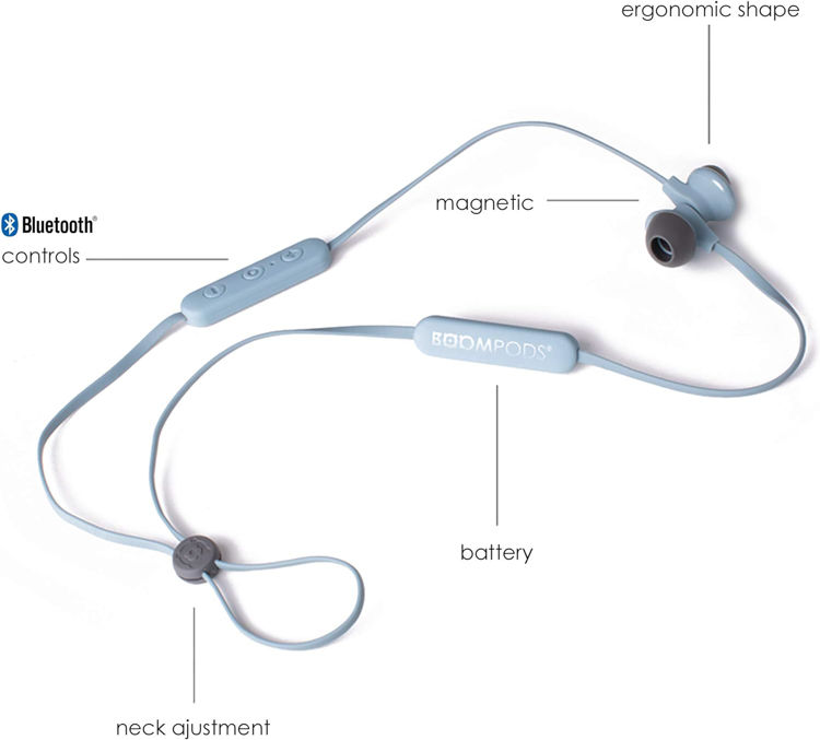 صورة Boompods Sportline Wireless Earbuds - Bluetooth Earphones -SPBICE BLUE