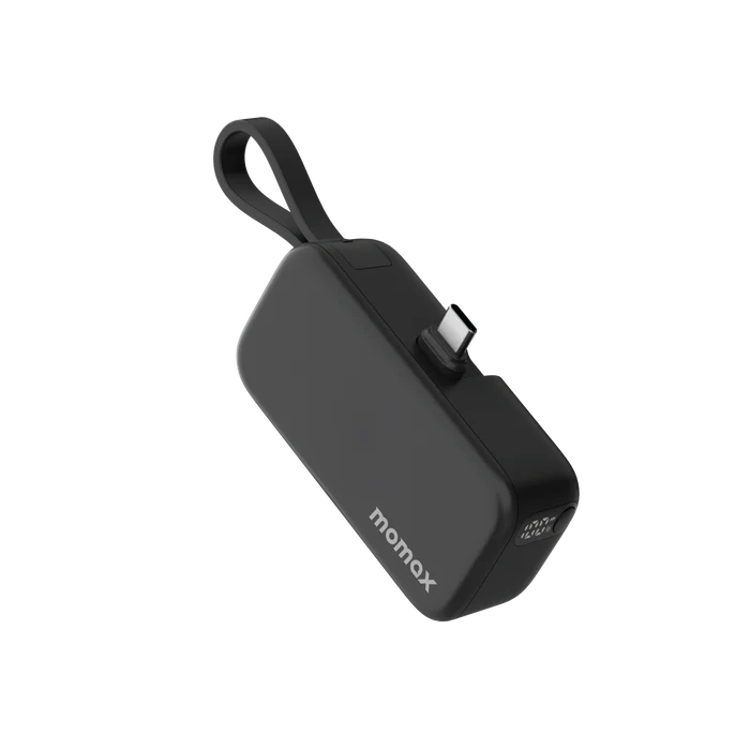 Picture of Momax 1-Power Mini 5000Mah 3In1 Powerbank With USB-C Plug Black_IP130D