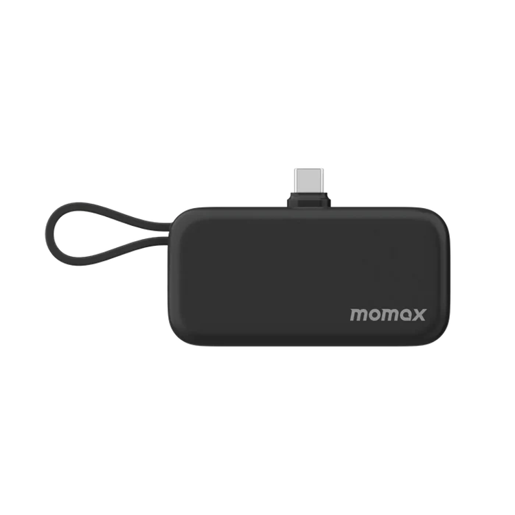 Picture of Momax 1-Power Mini 5000Mah 3In1 Powerbank With USB-C Plug Black_IP130D