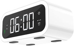 Picture of WiWU Wi-W015 15W Wireless Charger with Digital Alarm Clock - White