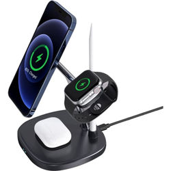 Picture of WiWU Wi-W032 Magnetic Cableless 4 in 1 Charger - Black