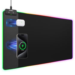 Picture of Porodo Gaming RGB Gaming Mouse Pad With 15W Fast Wireless Charger