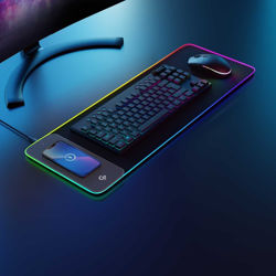 Picture of Porodo Gaming RGB Gaming Mouse Pad With 15W Fast Wireless Charger